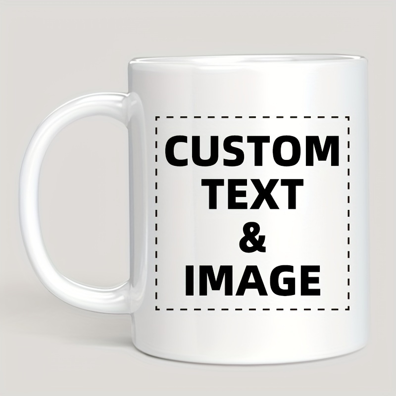 Coffee Tea Name - Mug Foto & Teks/Logo Kustom -