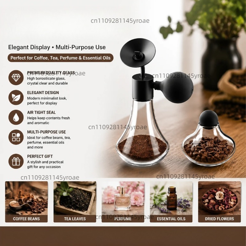 Coffee Tea & Espresso Appliances - Botol Sampel Aroma Kaca, Wadah Pajangan