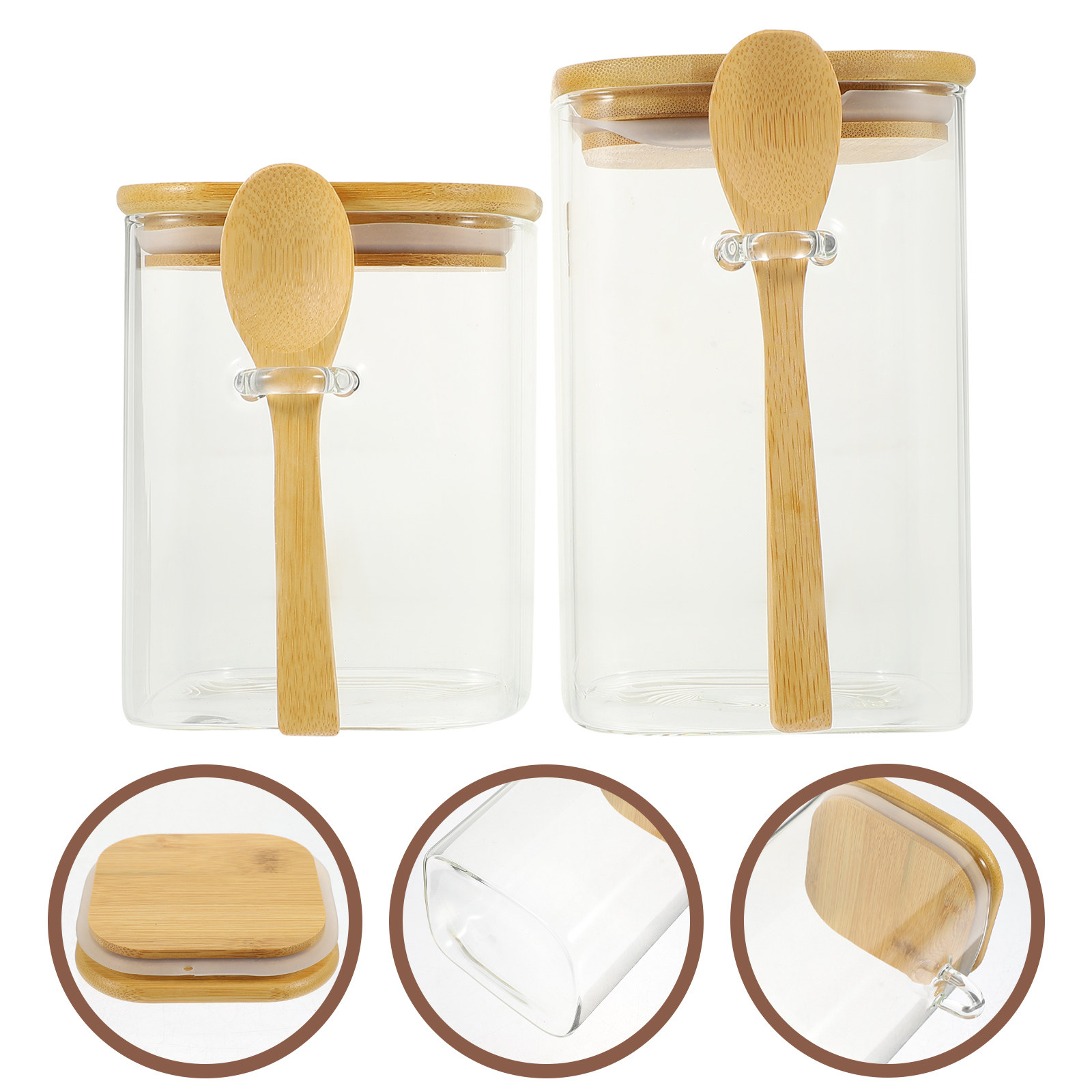 Coffee Tea Sugar - 2 Set Wadah Kopi Kaca Tahan