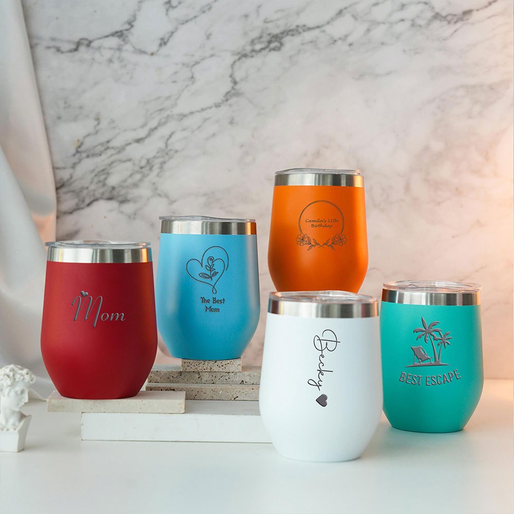 Tumbler Anggur Stainless Steel - Coffee Tea Name ulasan dan harga