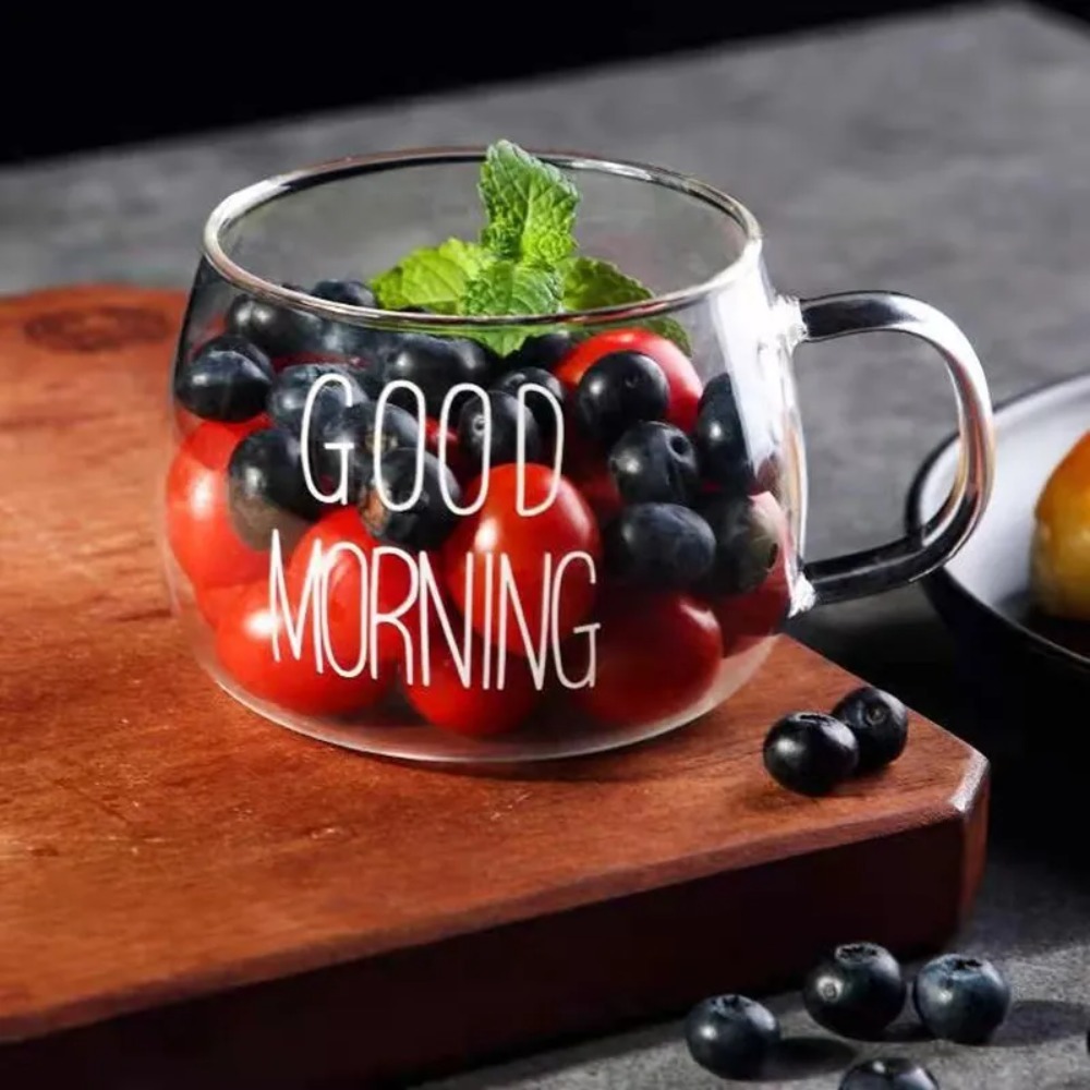 1 buah gelas kreatif cangkir t - Coffee Tea Name ulasan dan harga