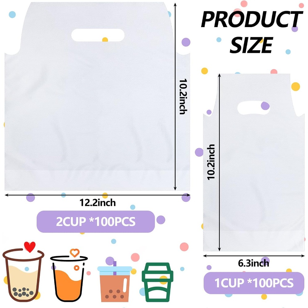 200 Tas Pembawa Gelas Plastik  - Coffee Tea Images ulasan dan harga