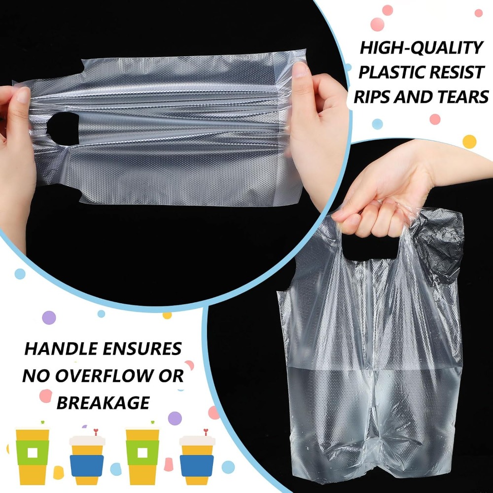 200 Tas Pembawa Gelas Plastik  - Coffee Tea Images ulasan dan harga