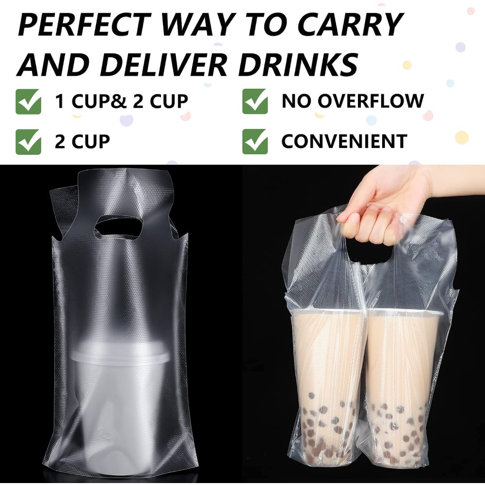 200 Tas Pembawa Gelas Plastik  - Coffee Tea Images ulasan dan harga